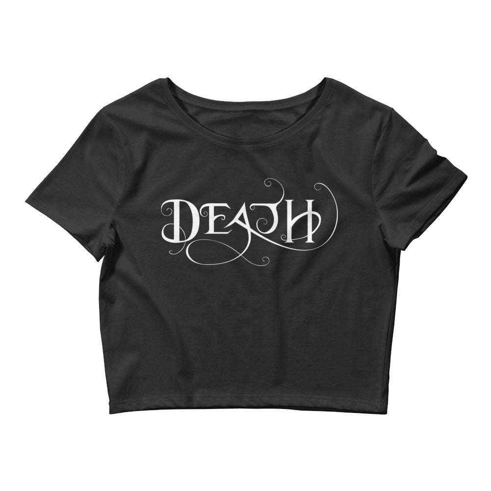 Death - The Grim Reaper Gothic Deathrock Style Women’s Crop Tee - Edge of Life Designs