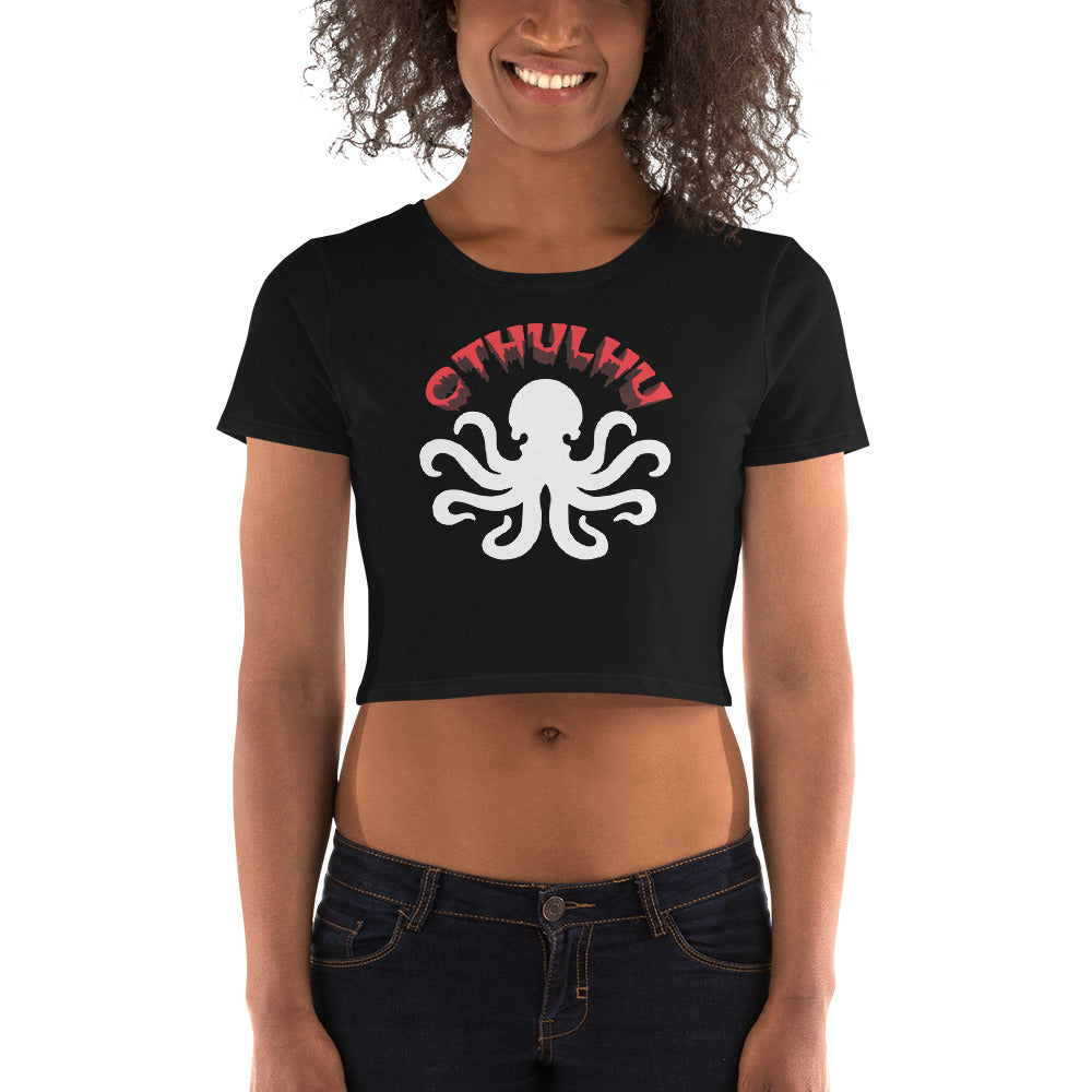 Cthulhu The Great Old One Lovecraft Horror Women’s Crop Tee