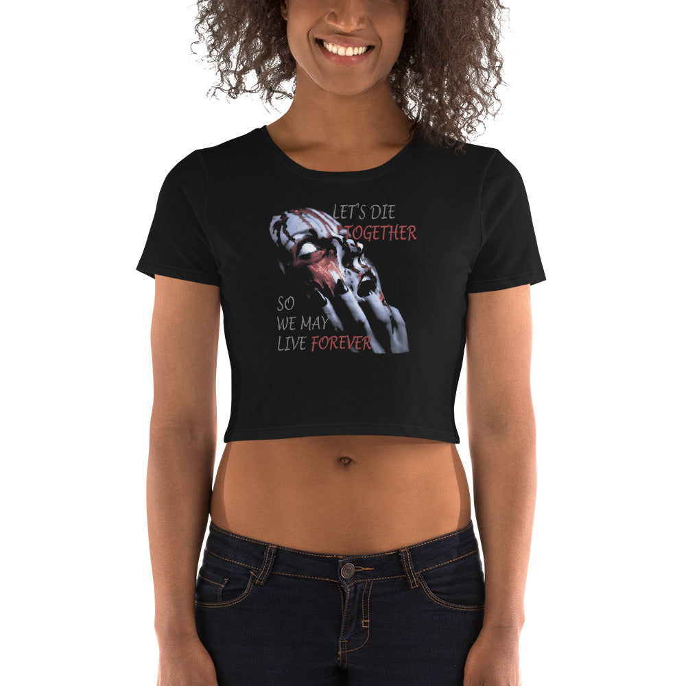 Together Forever Horror Gothic Fashion Women’s Crop Tee