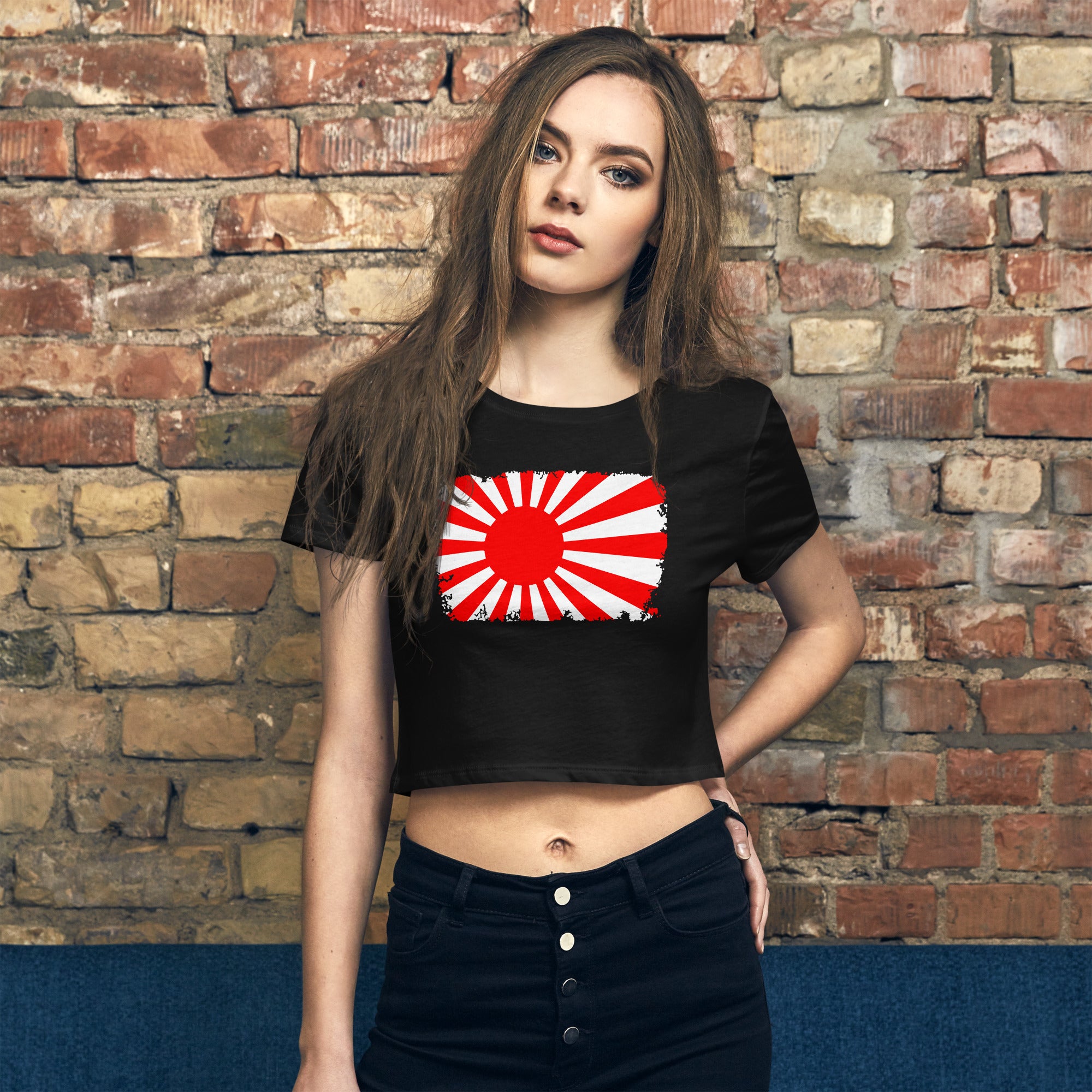 The National Flag of Japan Land of the Rising Sun Women’s Crop Tee