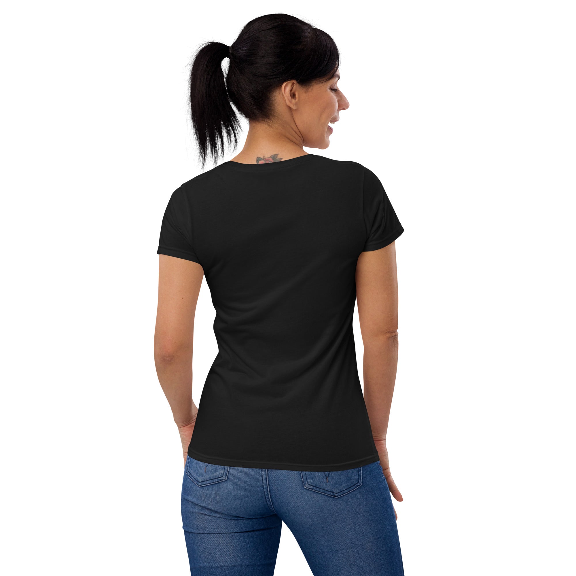 Retro 8 Bit Video Game Pixelated Heart Women's Short Sleeve Babydoll T-shirt