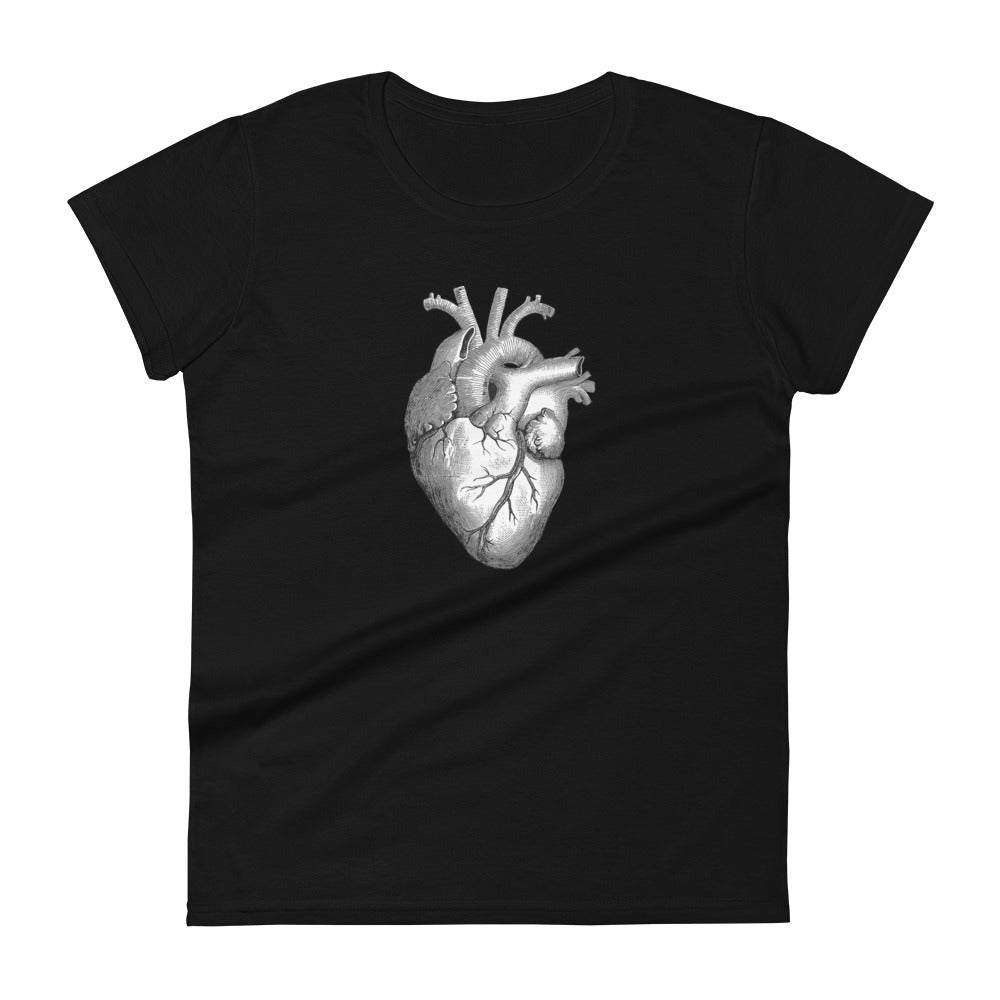 Anatomical Human Heart Medical Art Women's Short Sleeve Babydoll T-shirt