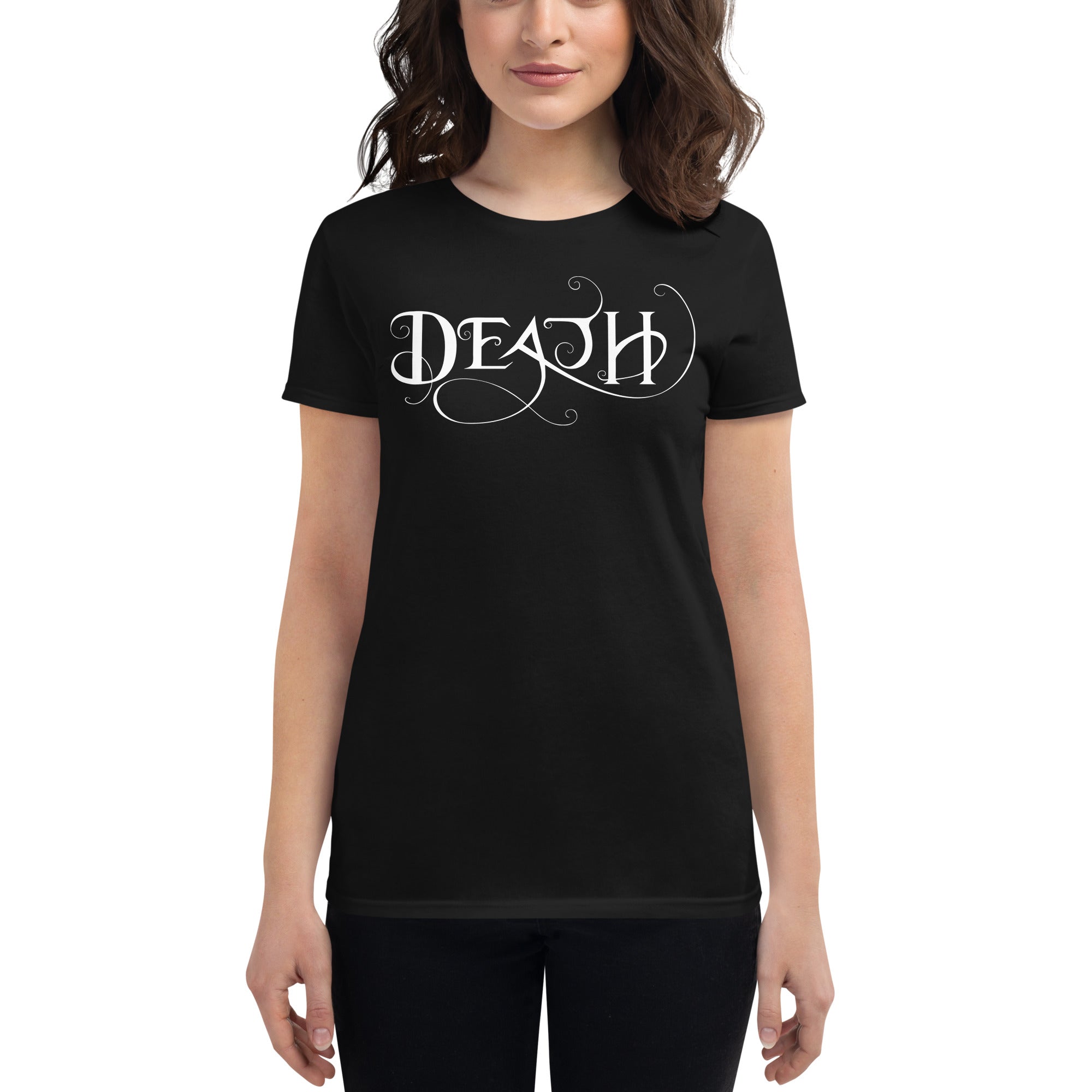 Death - The Grim Reaper Gothic Deathrock Women's Short Sleeve Babydoll T-shirt