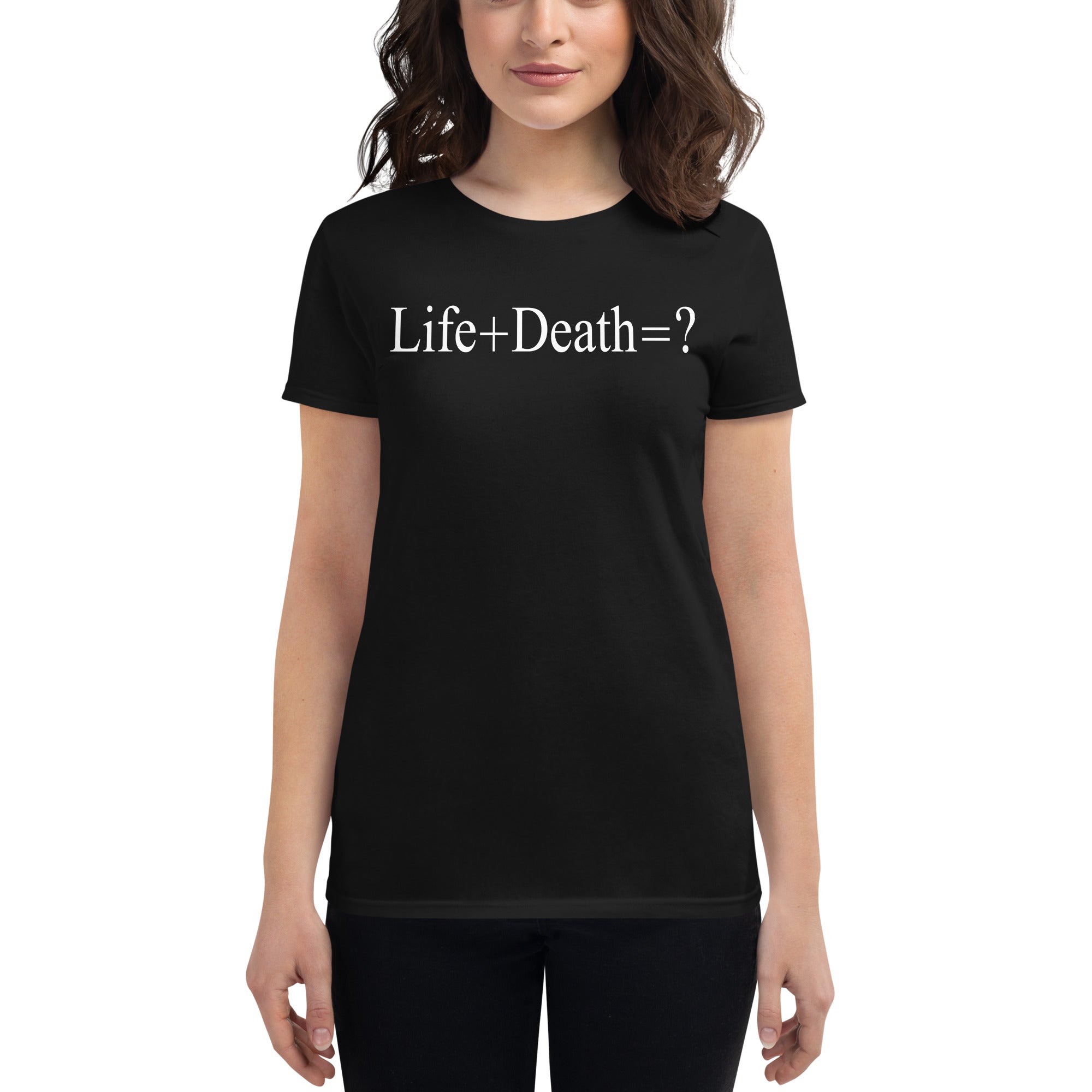 Life + Death = ? Gothic Deathrock Style Women's Short Sleeve Babydoll T-shirt