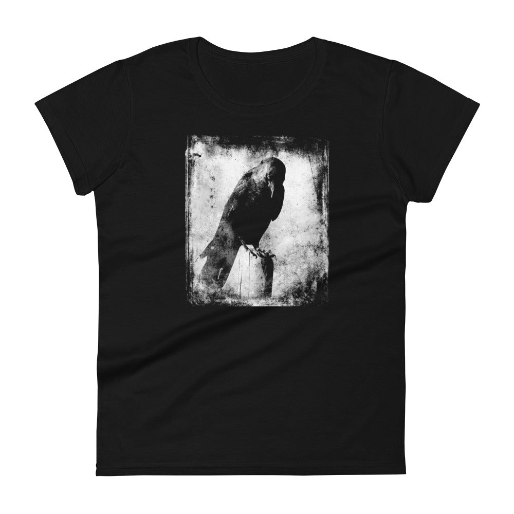 Evil Eye Death Stare Raven Blackbird Women's Short Sleeve Babydoll T-shirt