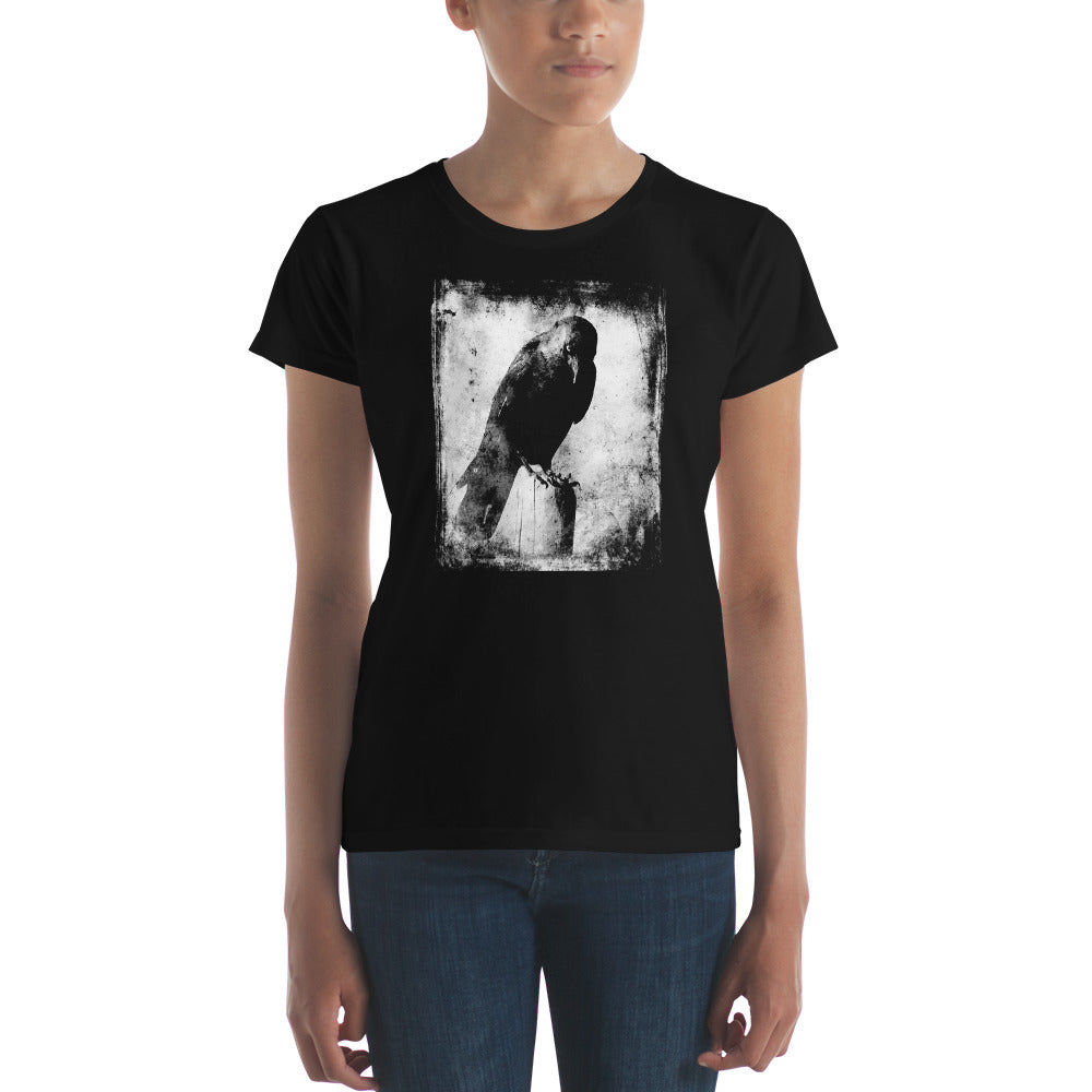 Evil Eye Death Stare Raven Blackbird Women's Short Sleeve Babydoll T-shirt