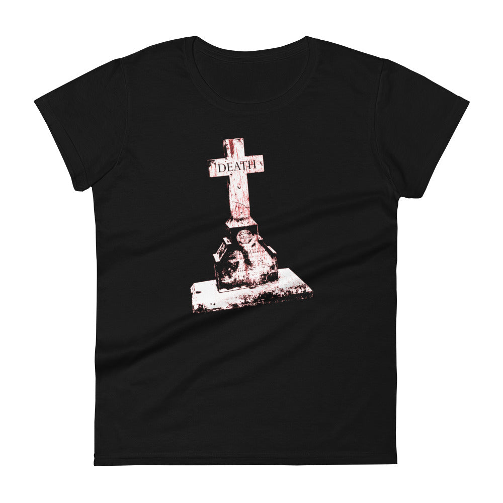 Cemetery Gravestone Death Tombstone Marker Women's Short Sleeve Babydoll T-shirt