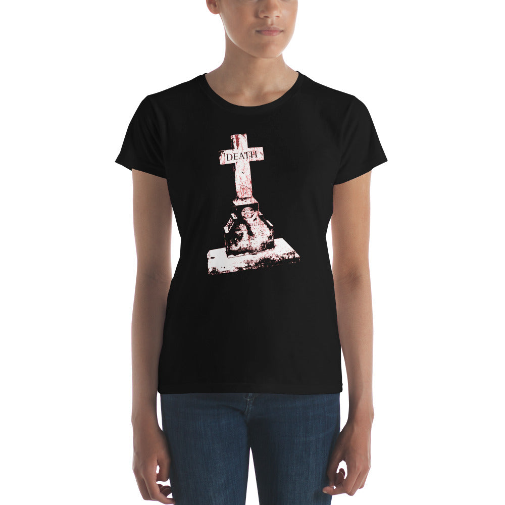 Cemetery Gravestone Death Tombstone Marker Women's Short Sleeve Babydoll T-shirt