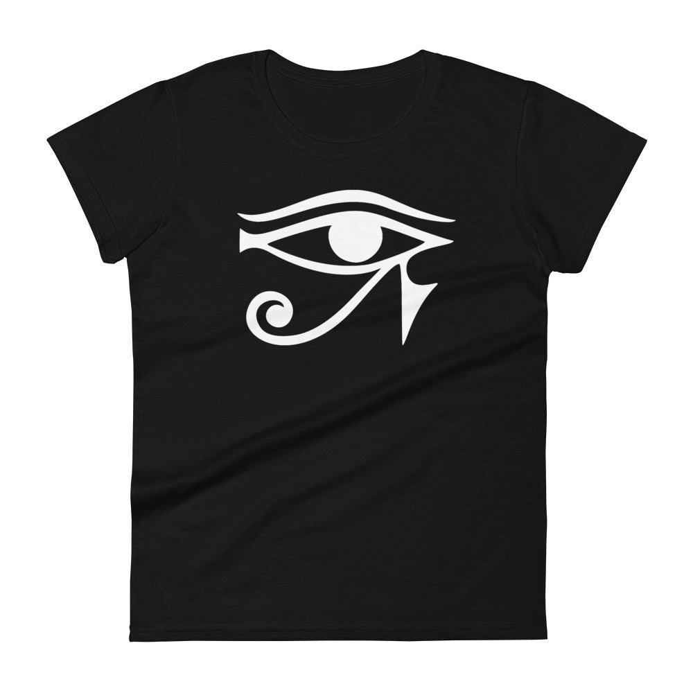 White Eye of Ra Egyptian Goddess Women's Short Sleeve Babydoll T-shirt