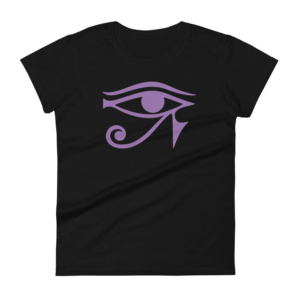 Purple Eye of Ra Egyptian Goddess Women's Short Sleeve Babydoll T-shirt