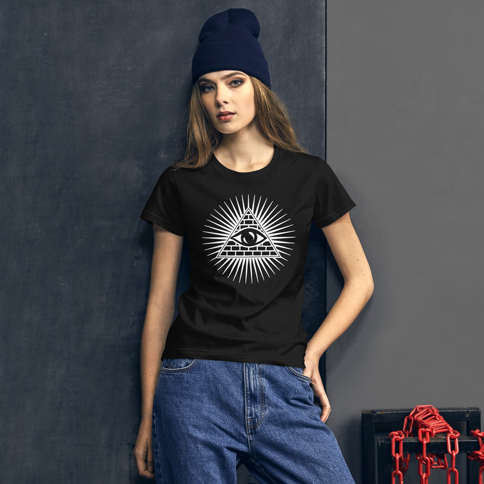 Illuminati All Seeing Psychic Eye Women's Short Sleeve Babydoll T-shirt