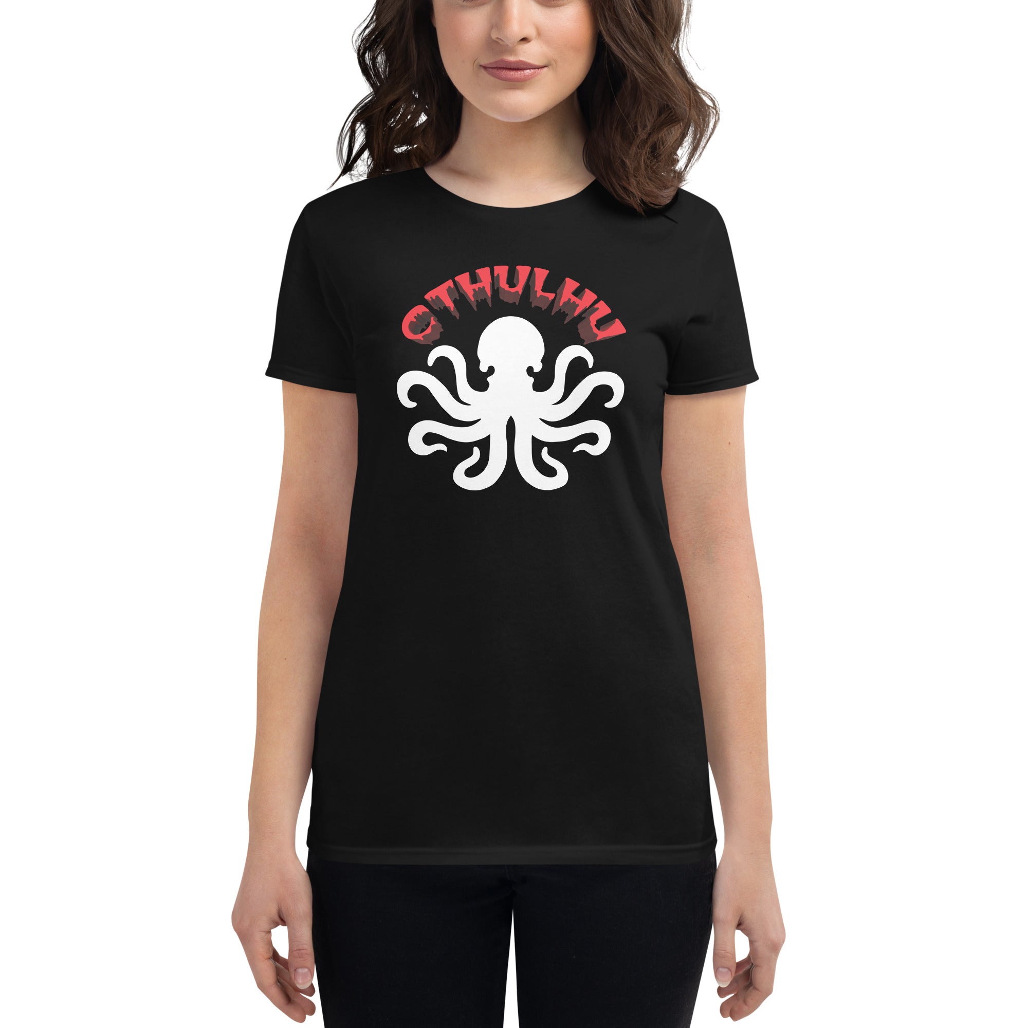 Cthulhu The Great Old One Lovecraft Horror Women's Short Sleeve Babydoll T-shirt