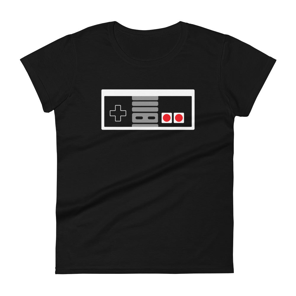 Classic 80's Style Game Controller Women's Short Sleeve Babydoll T-shirt
