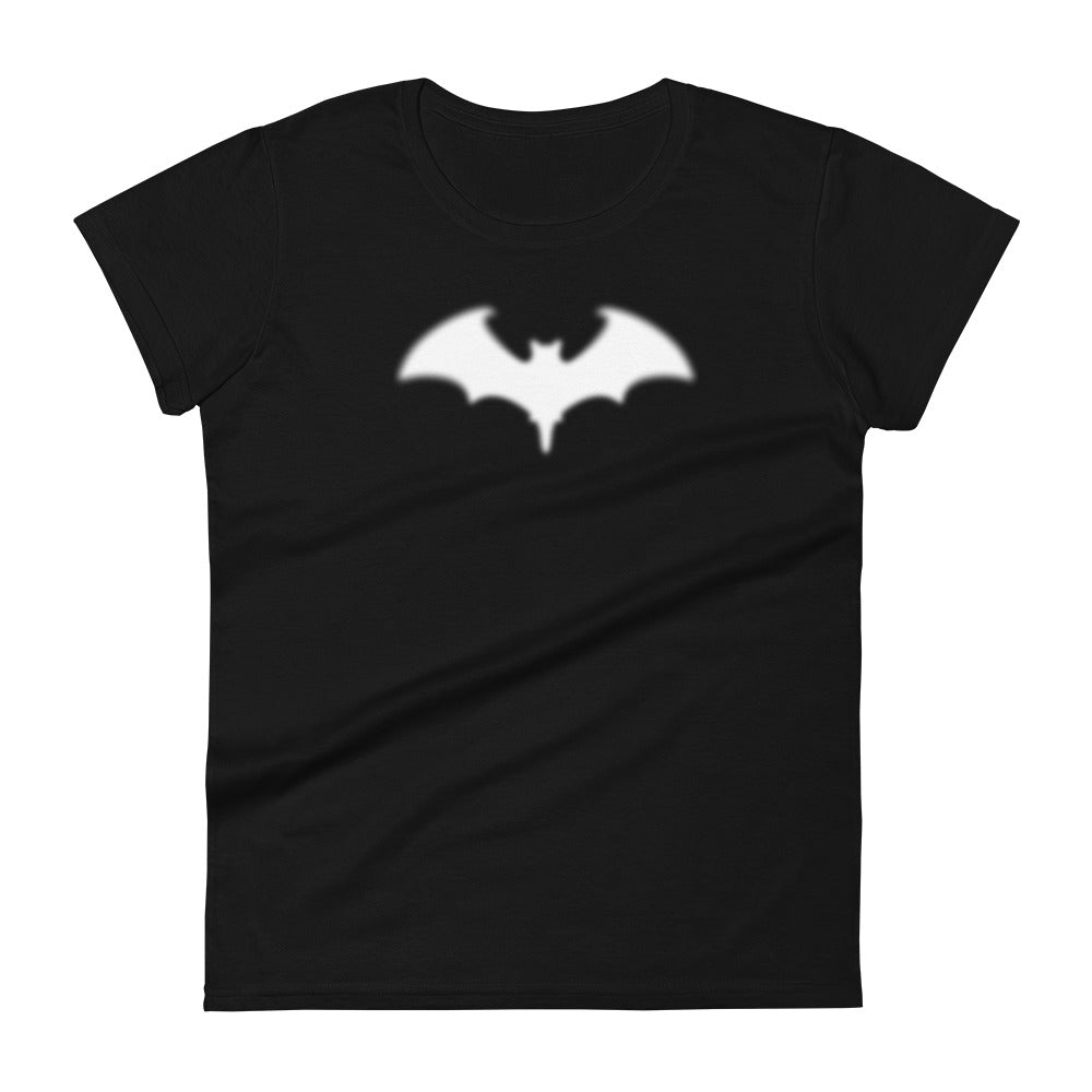 Blurry Bat Halloween Goth Women's Short Sleeve Babydoll T-shirt
