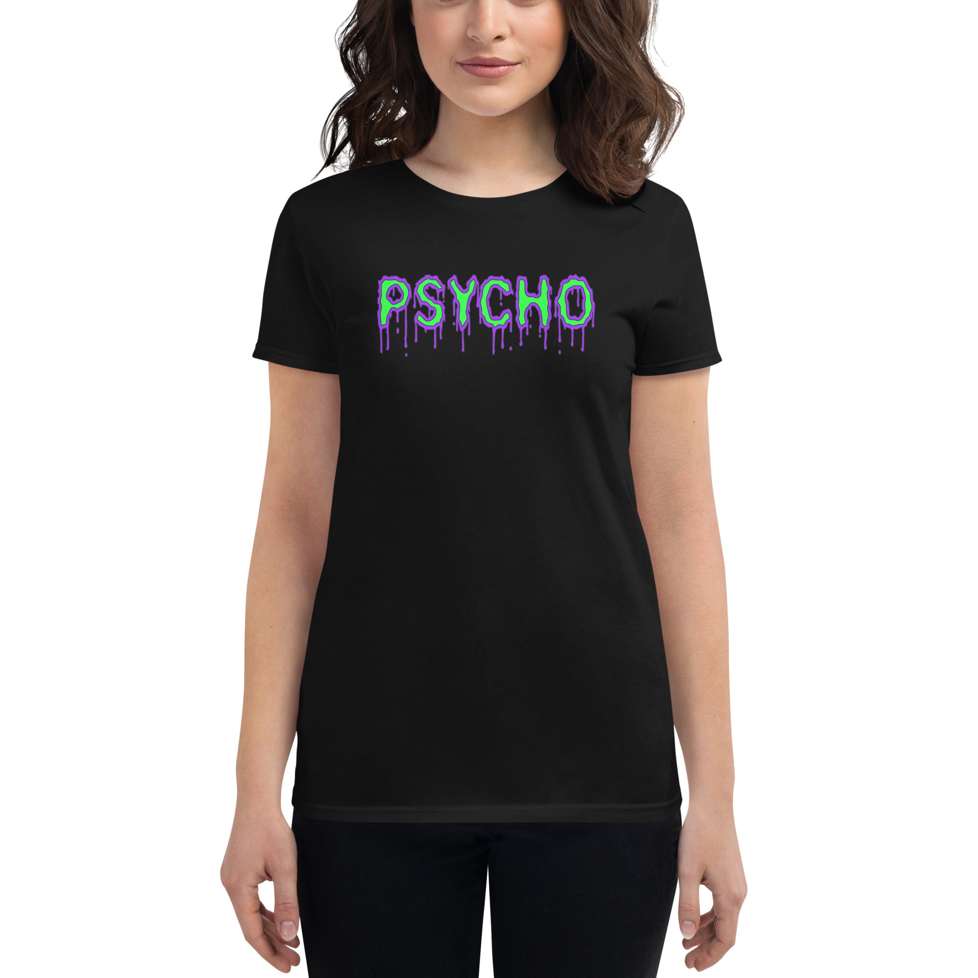 Psycho Mental Personality Women's Short Sleeve Babydoll T-shirt