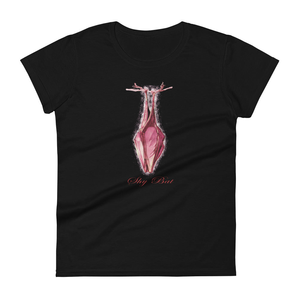 Shy Bat Vampire Goth Style Women's Short Sleeve Babydoll T-shirt