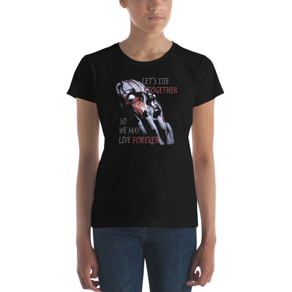 Together Forever Horror Gothic Fashion Women's Short Sleeve Babydoll T-shirt