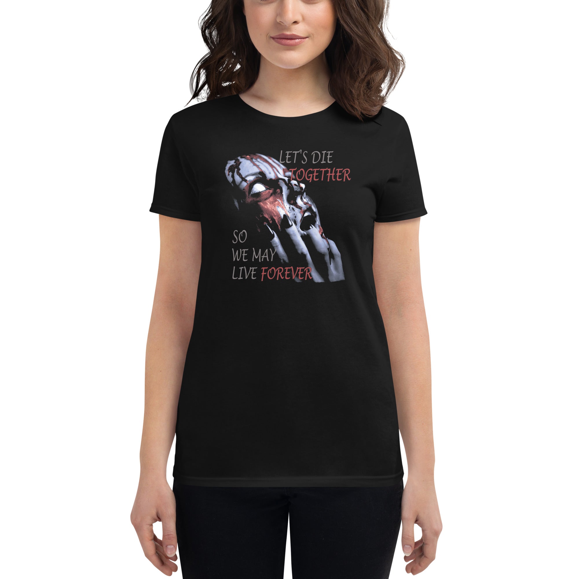 Together Forever Horror Gothic Fashion Women's Short Sleeve Babydoll T-shirt