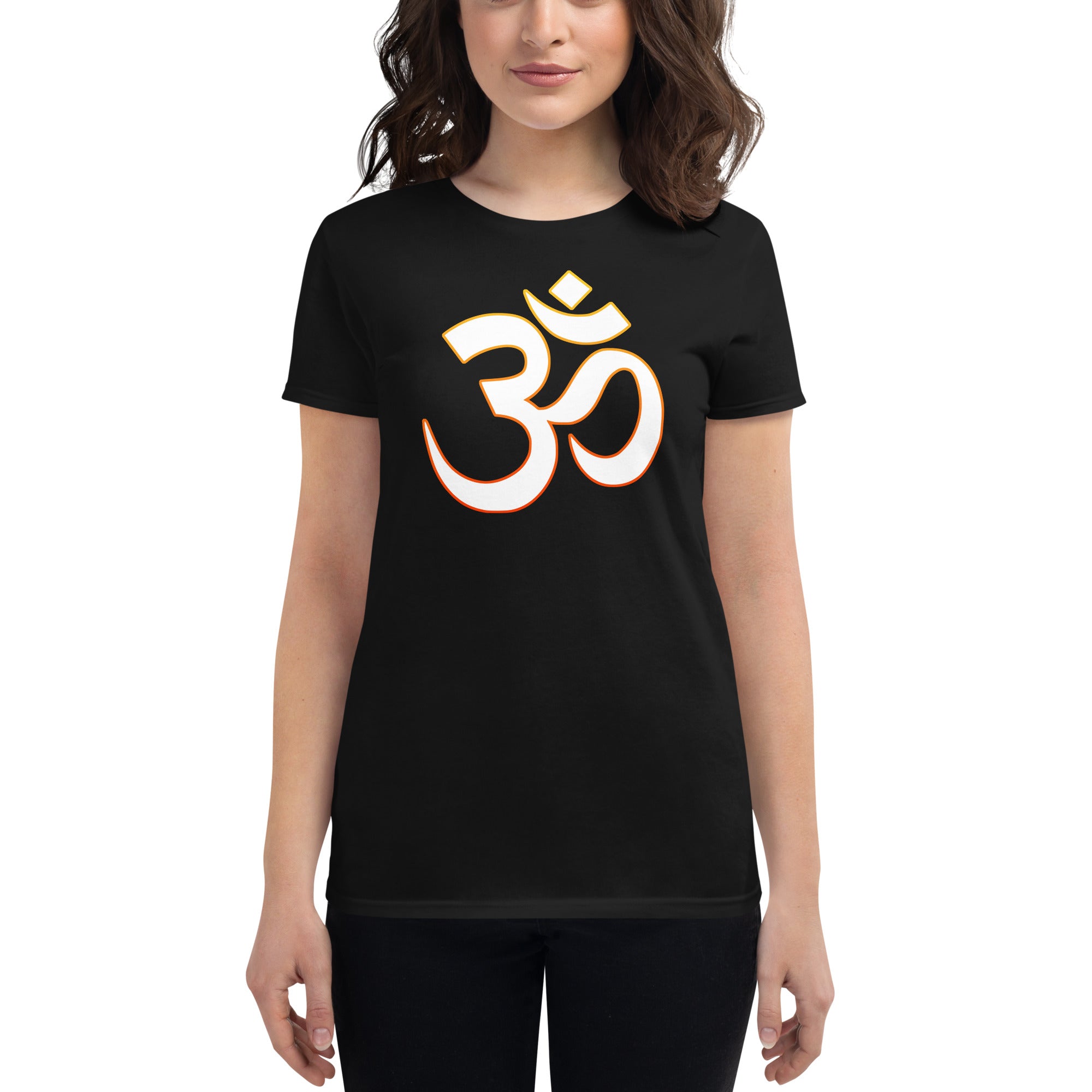 OM Sacred Spiritual Vibration of the Universe Women's Short Sleeve Babydoll T-shirt