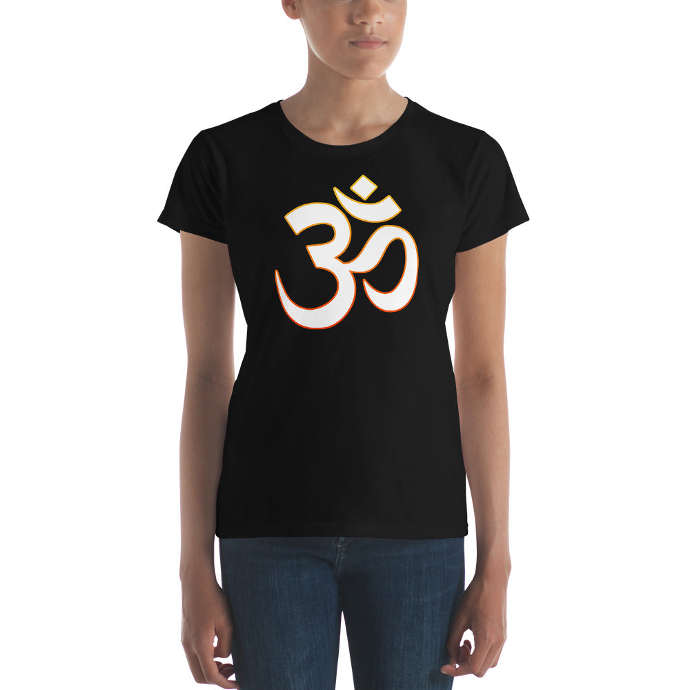 OM Sacred Spiritual Vibration of the Universe Women's Short Sleeve Babydoll T-shirt