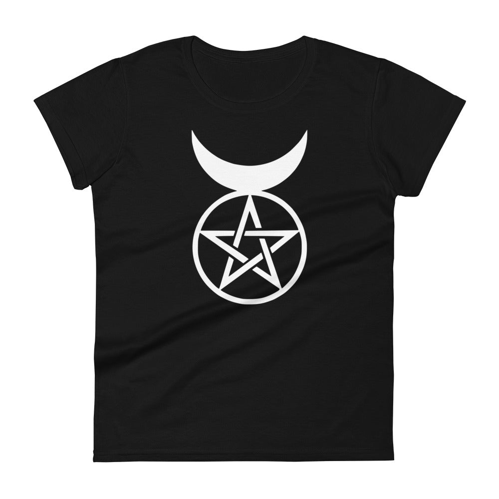 The Horned God Wicca Neopaganism Symbol Women's Short Sleeve Babydoll T-shirt