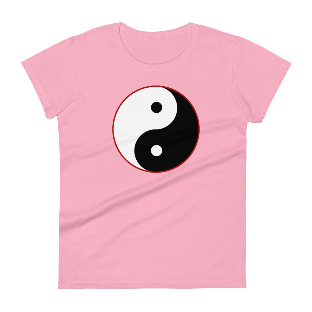 Yin and Yang Ancient Chinese Symbol Women's Short Sleeve Babydoll T-shirt