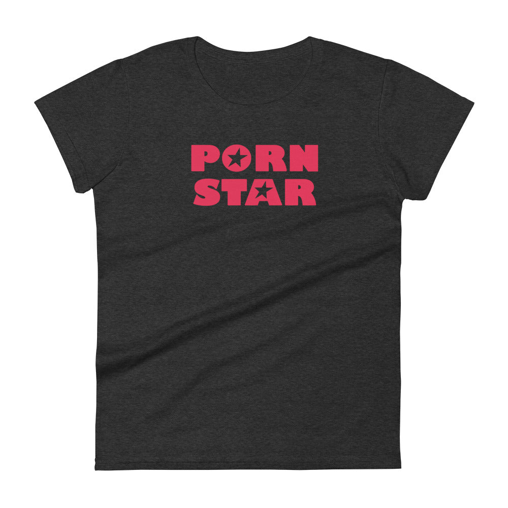 Red Porn Star Logo Women's Short Sleeve Babydoll T-shirt