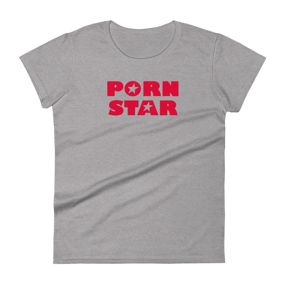Red Porn Star Logo Women's Short Sleeve Babydoll T-shirt