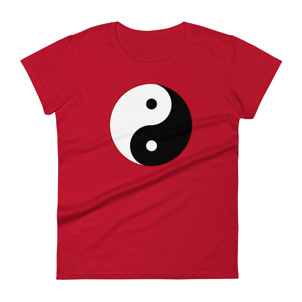 Yin and Yang Ancient Chinese Symbol Women's Short Sleeve Babydoll T-shirt