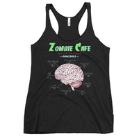 Women's racerback tank top, back view