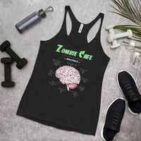 Women's racerback tank top, back view