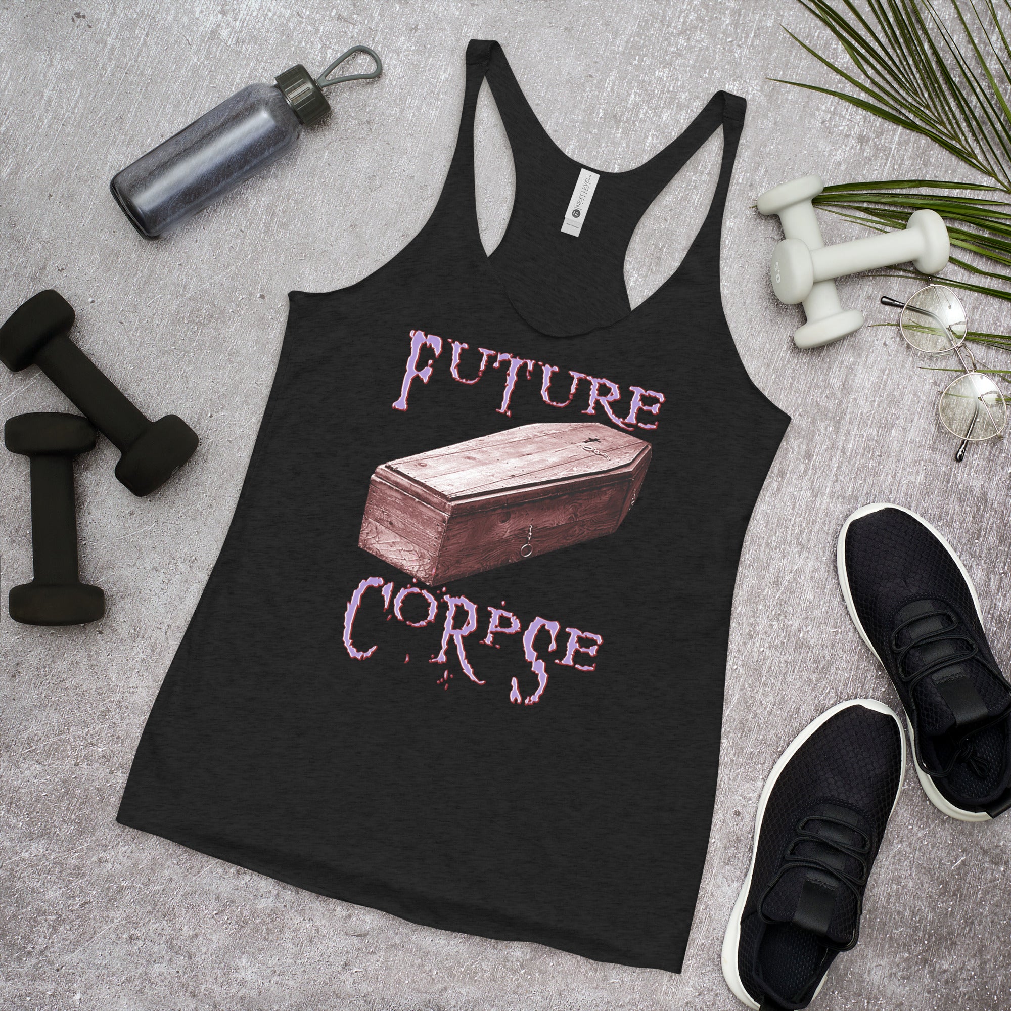 Future Corpse Toe Pincher Coffin Women's Racerback Tank Top Shirt - Edge of Life Designs