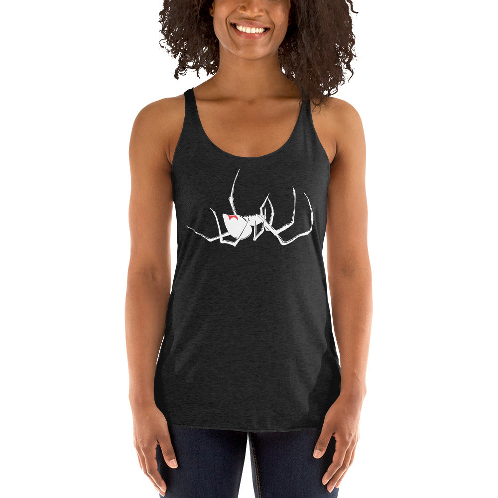 Latrodectus Black Widow Spider Arachnid Women's Racerback Tank Top Shirt - Edge of Life Designs