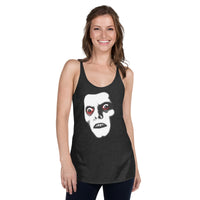 Pazuzu graphic on women's racerback tank, front view