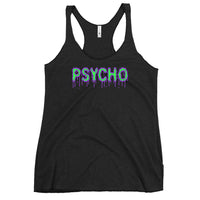 Women's racerback tank top, back view