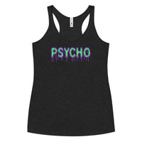 Women's racerback tank top, back view