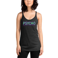 Women's racerback tank top, back view