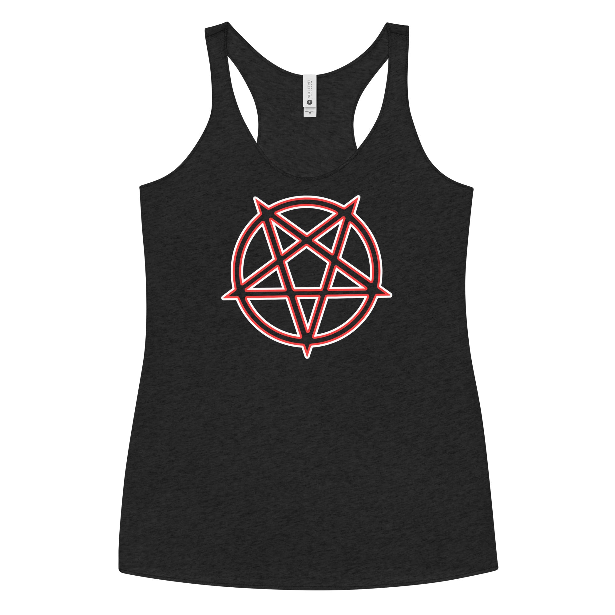 Satanic Occult Symbol The Inverted Pentagram Women's Racerback Tank Top Shirt