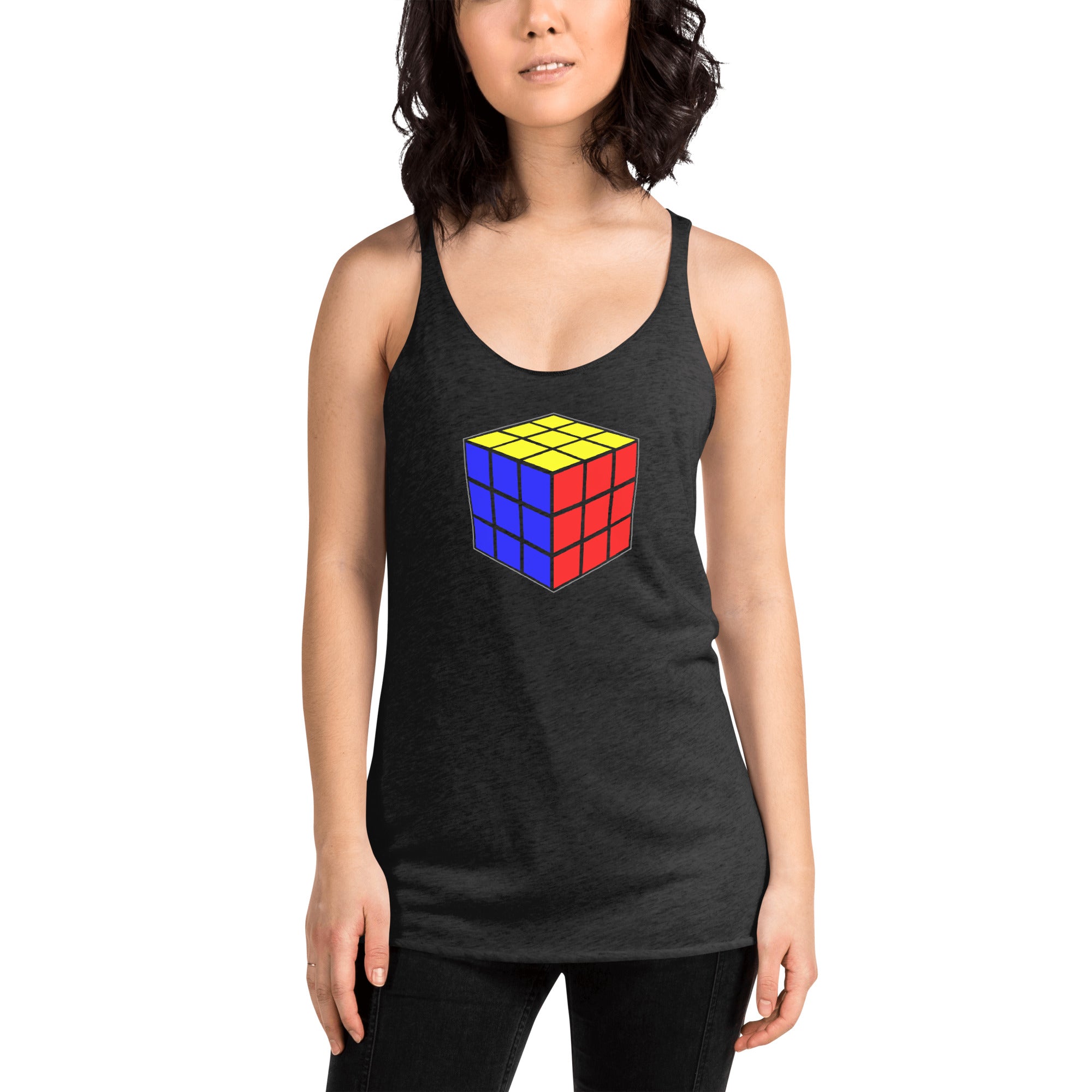 Magic Speed Puzzle Cube Gaming Women's Racerback Tank Top Shirt