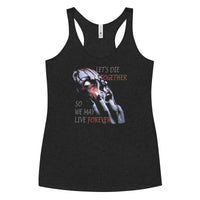 Together Forever graphic on women's racerback tank, front view
