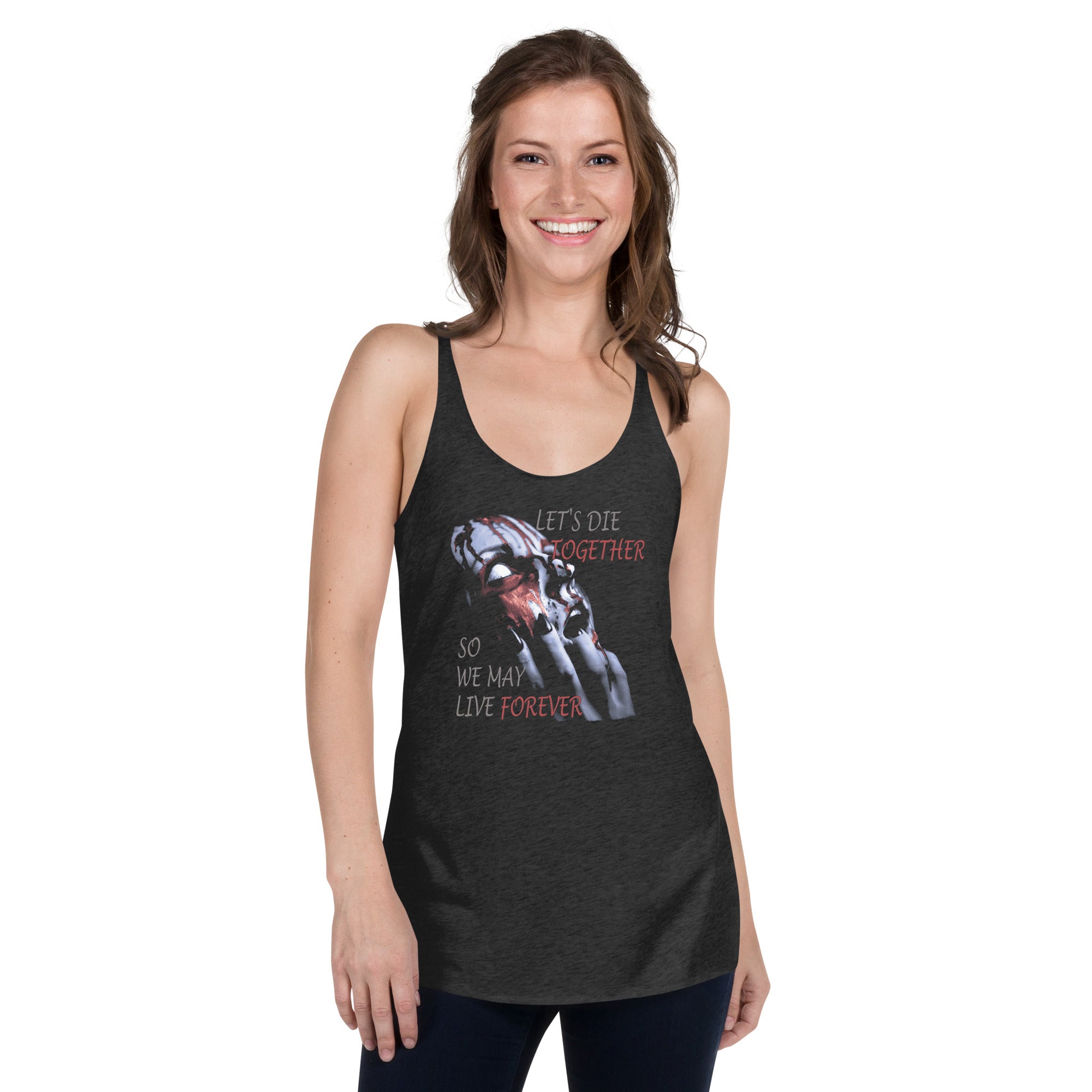 Together Forever Horror Gothic Fashion Women's Racerback Tank Top Shirt