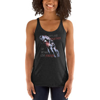Together Forever graphic on women's racerback tank, front view