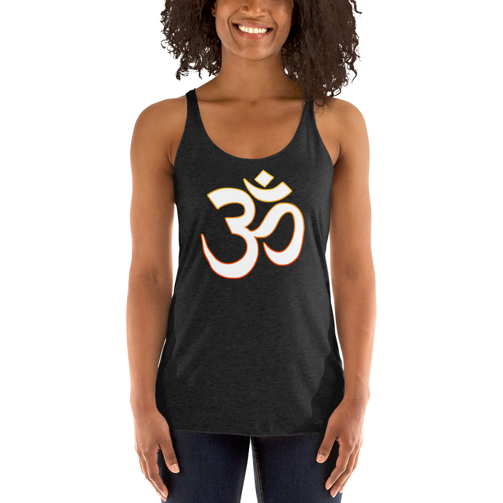 OM Sacred Spiritual Vibration of the Universe Women's Racerback Tank Top Shirt