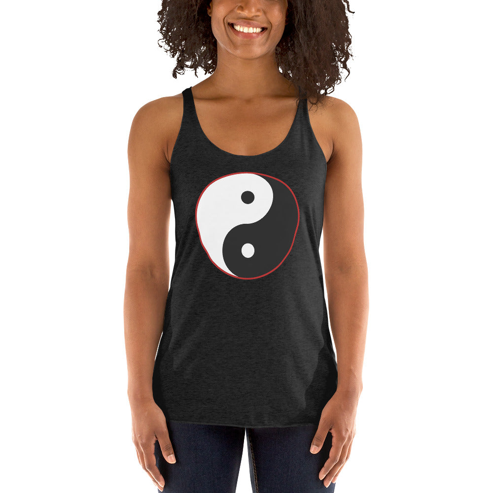 Yin and Yang Ancient Chinese Symbol Women's Racerback Tank Top Shirt